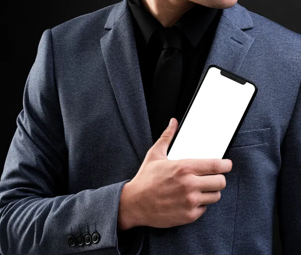 Мокап iPhone — Бизнесмен